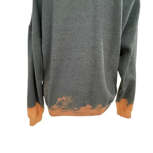 Bleach-Dye Sweatshirt "I'm Fine It's Fine Everything's Fine" Graphic 2XL Comfort - Picture 8 of 9